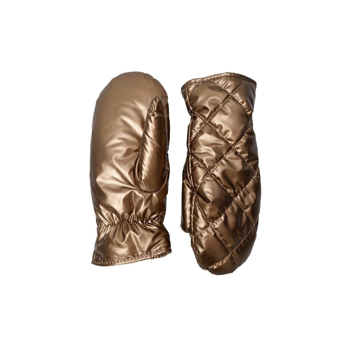 Black Colour  Nadina quilted  mittens golden leo