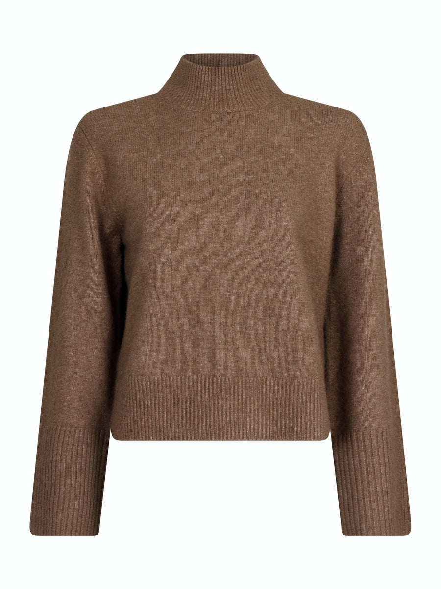 Neo Noir - Mala Polo Knit Blouse 167213 - 676 - Dark Brown