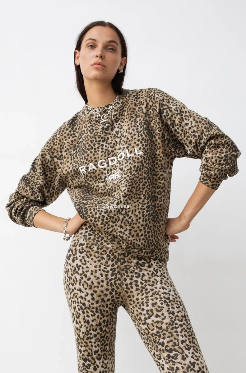 Ragdoll LA Oversized Sweatshirt Vintage Leopard Butik Emsig