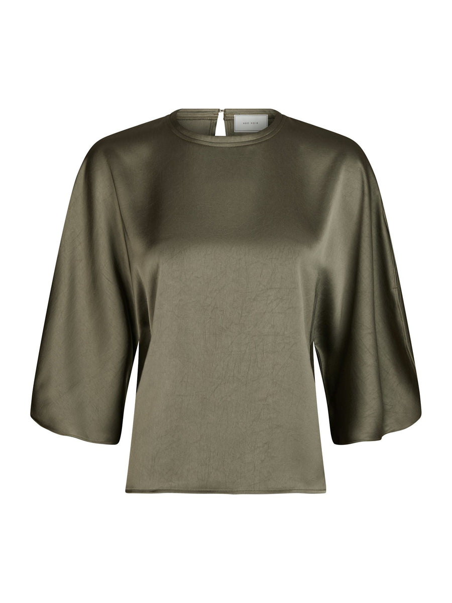 Neo Noir - Shirli Heavy Sateen Blouse 166967 - 100 - Black